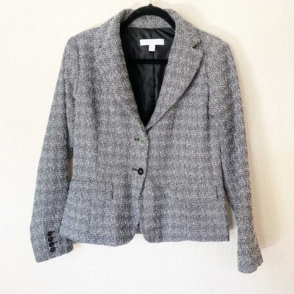 New York & Company | Black Gray Blazer Size 8